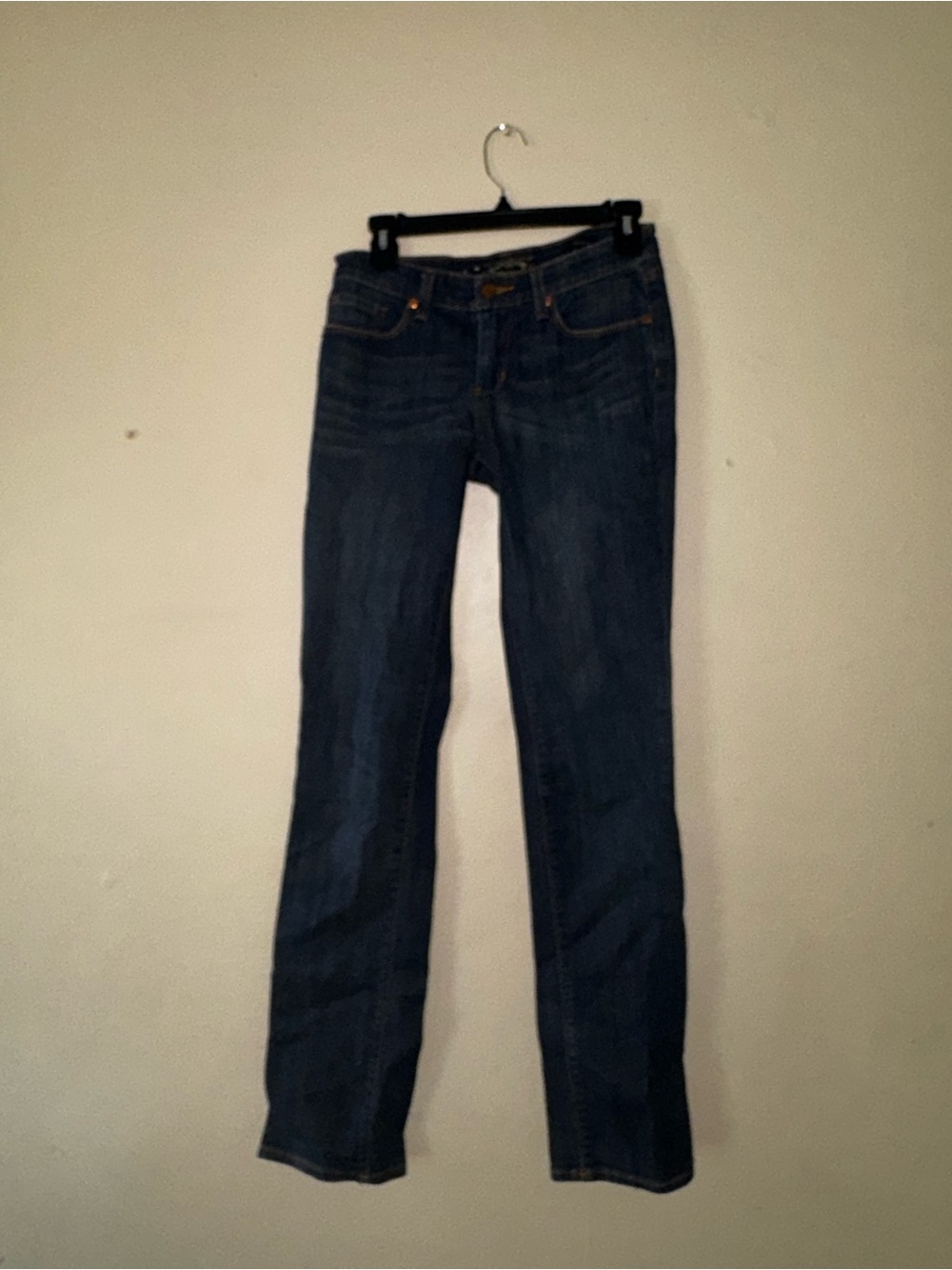 7 For All Mankind Straight-Leg Dark Blue Jeans